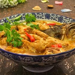 豆参煮鱼头的做法[图]