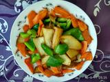 杏鲍菇炒胡萝卜甜椒