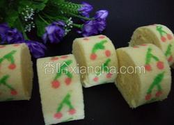 手绘樱桃蛋糕卷