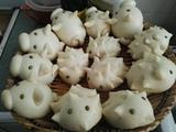 小猪刺猬豆沙包