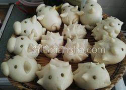 小猪刺猬豆沙包