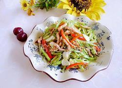 竹叶菜杆炒肉丝
