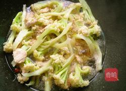 菜花炒肉的做法图解6