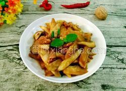  家常肉丁炒茄子