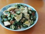 鸡蛋豆干炒秋葵
