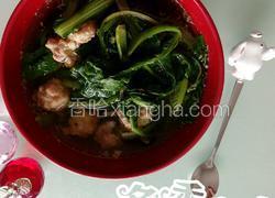 小白菜汆丸子