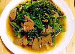 猪肝炒菠菜