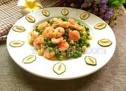 青豆玉米炒虾仁