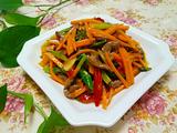 红萝卜丝炒牛肉丝
