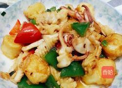 豆腐烧鱿鱼的做法图解8