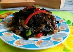 干蘑菇炒肉丝