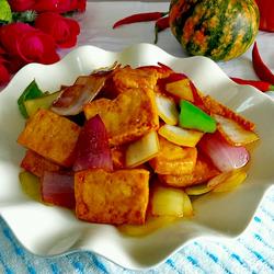 洋葱炒豆腐的做法[图]