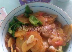 土豆片西红柿炒辣椒