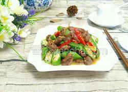 秋葵炒键子肉