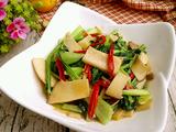 杏鲍菇炒油菜