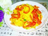 红椒炒鸡蛋饼