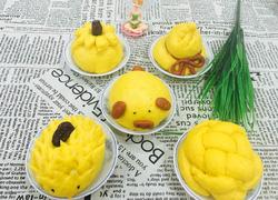 花样南瓜豆沙馒头