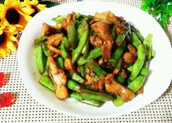豆角炒鸡肉