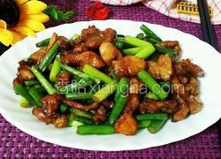蒜苗炒鸡肉
