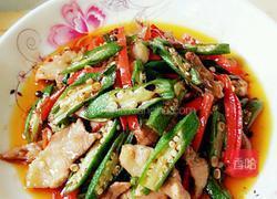 秋葵炒肉的做法图解6