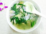 猪肉花甲韭菜汤