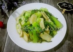 杏鲍菇炒油菜