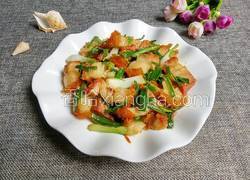 香葱炒脆皮烧肉