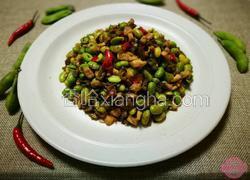 酸菜肉丁炒毛豆