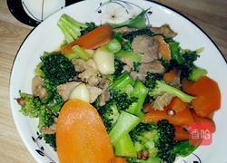 西兰花胡萝卜肉片的做法图解8
