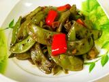 虎皮眉豆炕尖椒的做法[图]