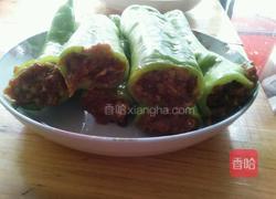 浇汤灌肉虎皮辣椒的做法图解8