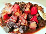 无油红烧肉烧紫薯的做法[图]
