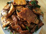 回锅肉煎豆腐