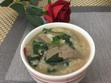 菠菜猪肝片粥