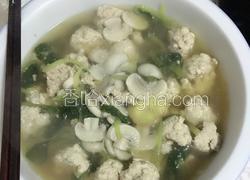 口蘑小白菜汆丸子