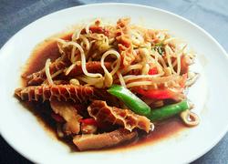 黄豆芽炒牛肚