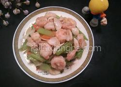 芹菜百合炒虾仁