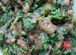 荠菜肉末塞油面筋的做法图解4