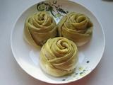 玫瑰花肉馒头（抹茶）的做法[图]