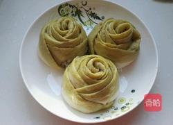 玫瑰花肉馒头（抹茶）的做法图解15
