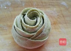 玫瑰花肉馒头（抹茶）的做法图解13