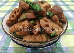大蒜炒卤藕
