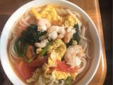虾仁西红柿鸡蛋面