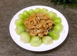 油菜炒肉片