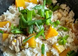 鸡肉南瓜冬菇蒸饭