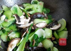 肉炒香菇油菜的做法图解7