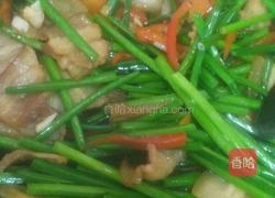 韭菜苔炒三层肉的做法图解5