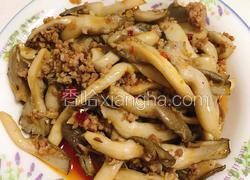 肉末炒平菇