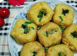 清蒸青咸菜塞油豆腐