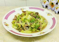 白菜炒猪肝